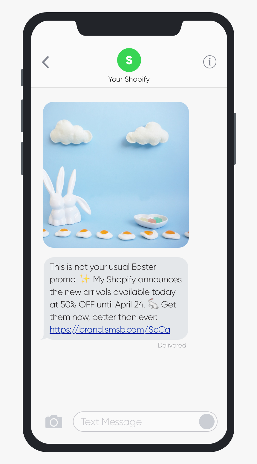 Smsbump Sms Marketing Easter 2019 Campaign Example - Text Marketing Example, HD Png Download, Free Download