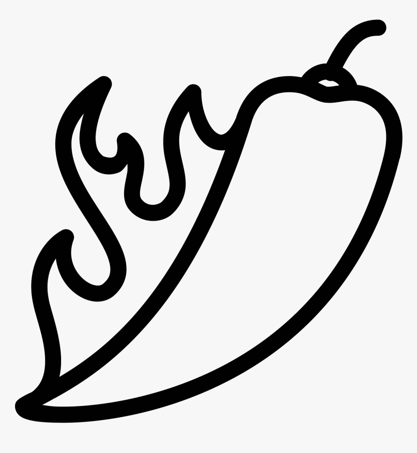 Chili Pepper Icon - Black And White Chili Pepper, HD Png Download, Free Download