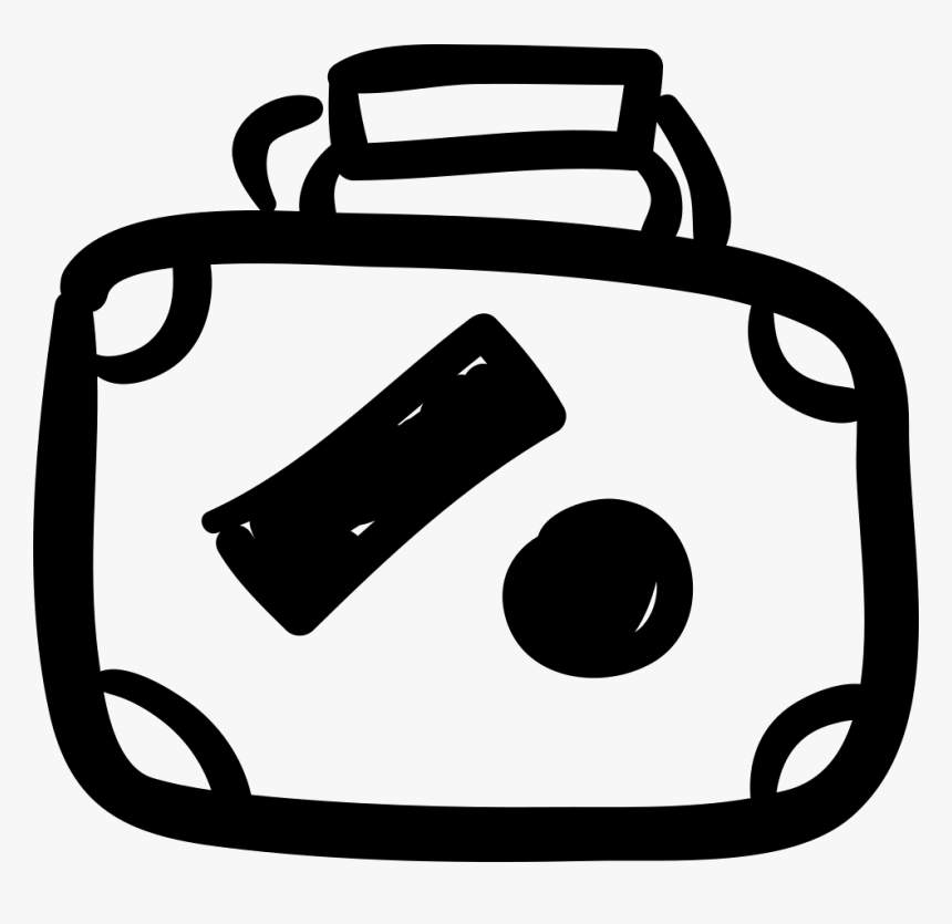 Baggage Hand Drawn Outline With Labels - Baggage, HD Png Download, Free Download