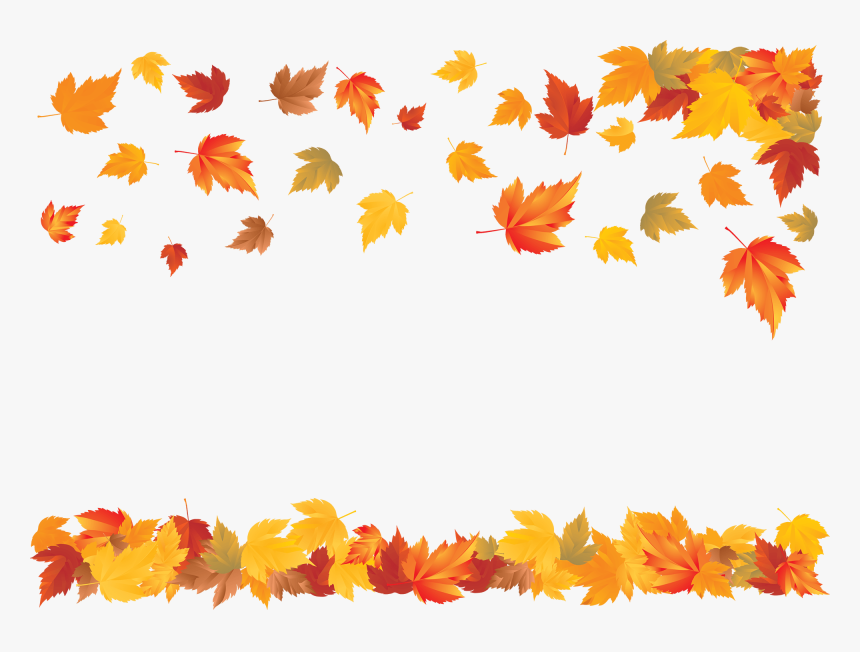 Transparent Background Graphics Thanksgiving Clipart - Autumn Leaves Border Clipart, HD Png Download, Free Download