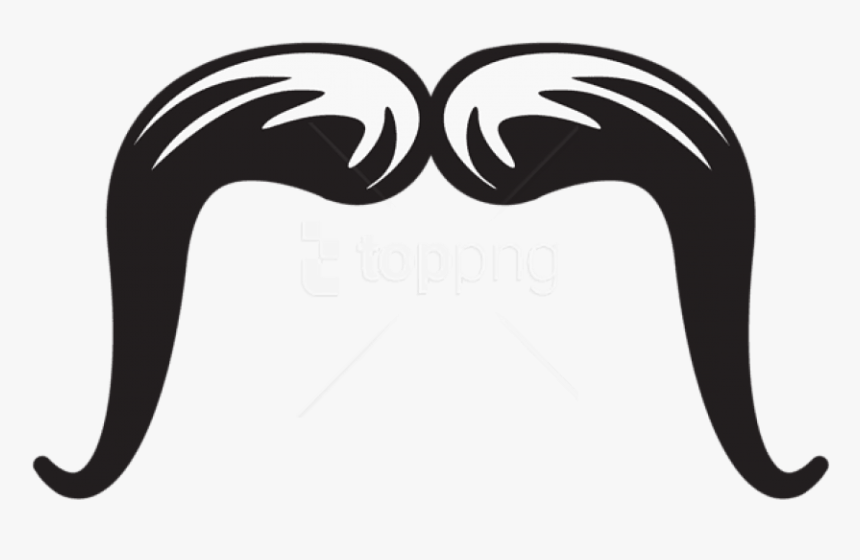 Free Png Download Trucker Movember Stache Clipart Png - Handlebar Mustache Clipart, Transparent Png, Free Download