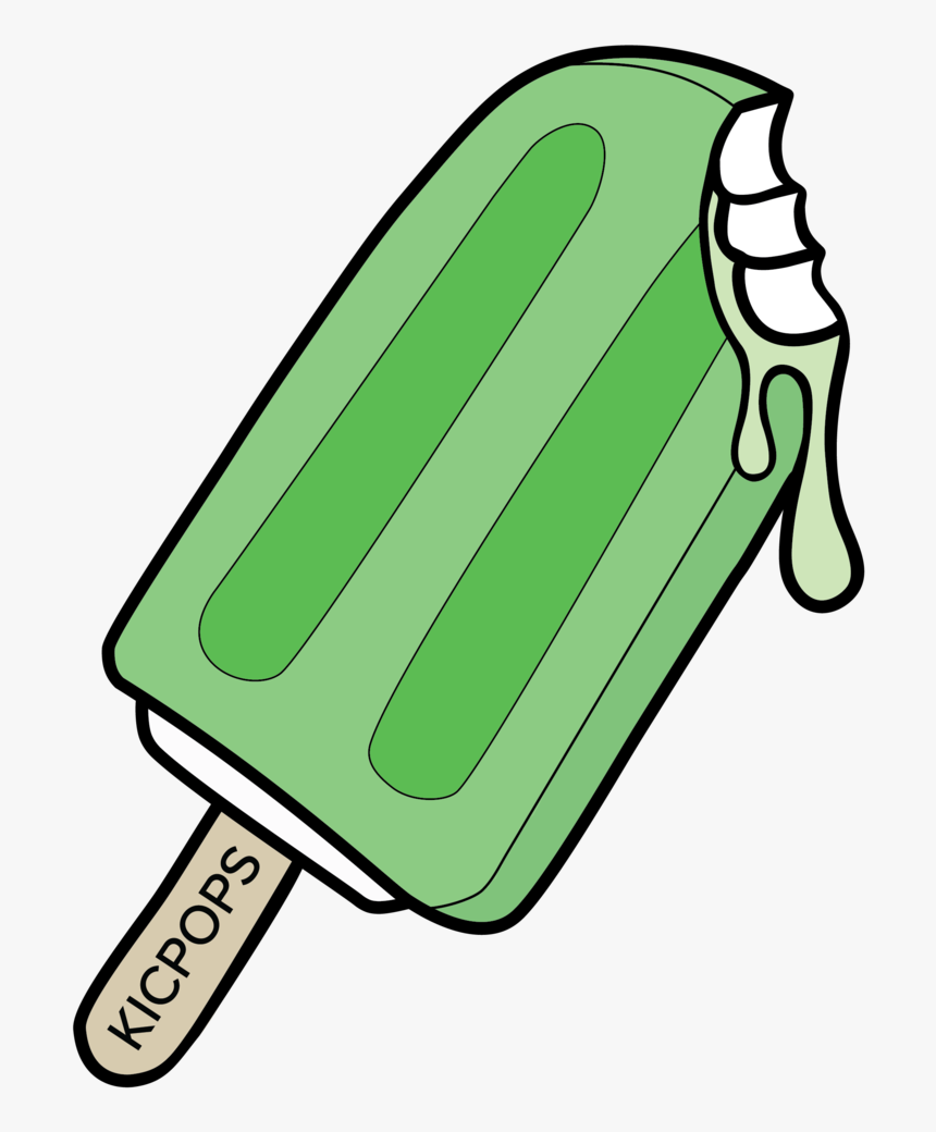 Green Clipart Popsicle, Green Popsicle Transparent - Ice Cream Popsicle Cartoon, HD Png Download, Free Download
