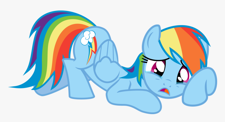 My Little Pony Sad Rainbow Dash - My Little Pony Rainbow Dash Sad, HD Png Download, Free Download