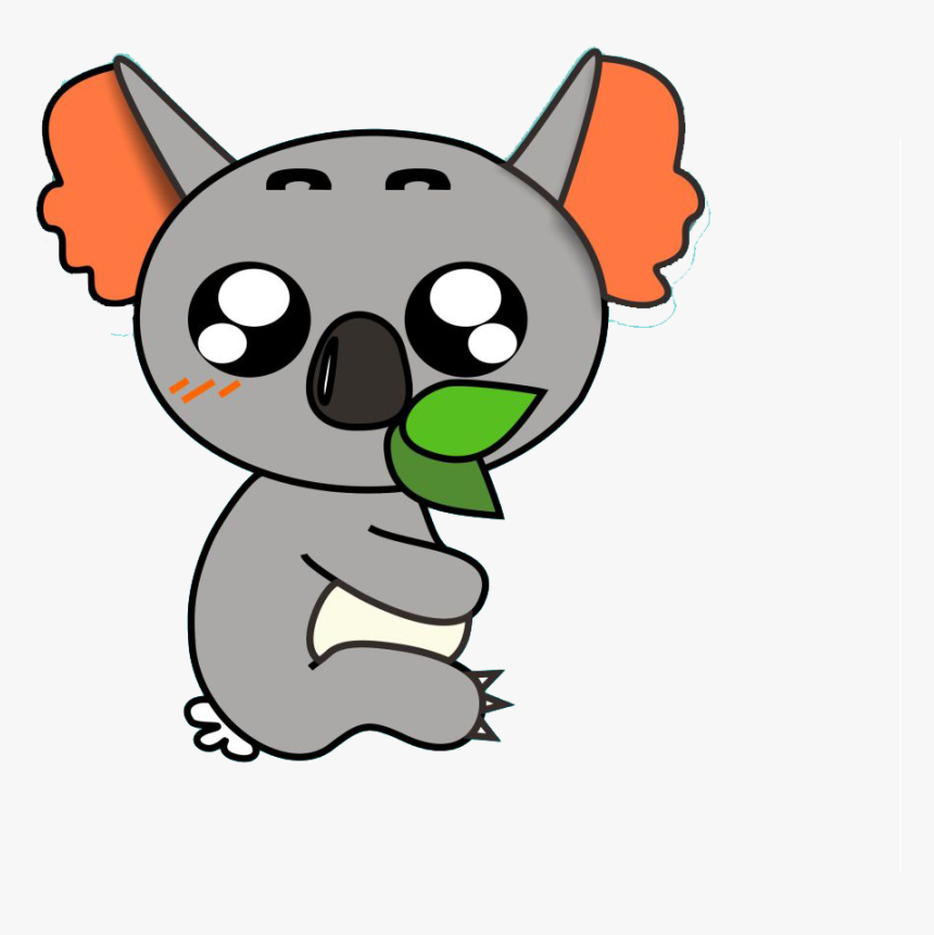 Koala Eating Leaves Svg Library - Koala Eating Leaves Drawing, HD Png Download, Free Download