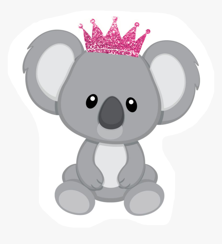 Princess Koala Bear Crown Pink Family - Cute Koala Clip Art, HD Png Download, Free Download