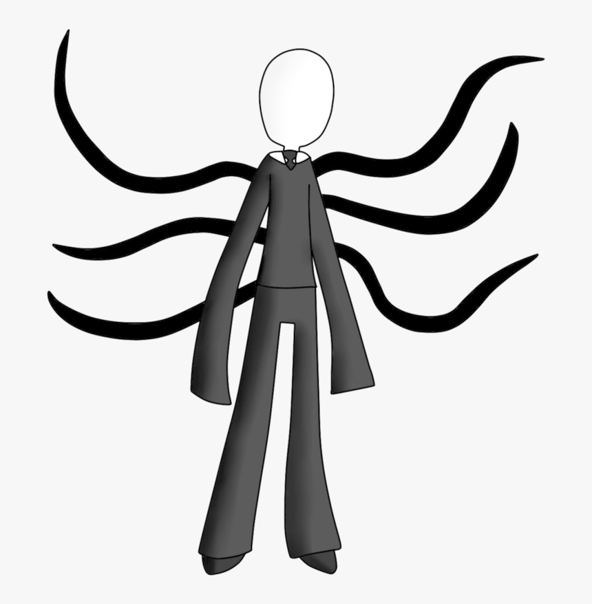 Thumb Image - Cartoon Drawn Slender Man, HD Png Download, Free Download