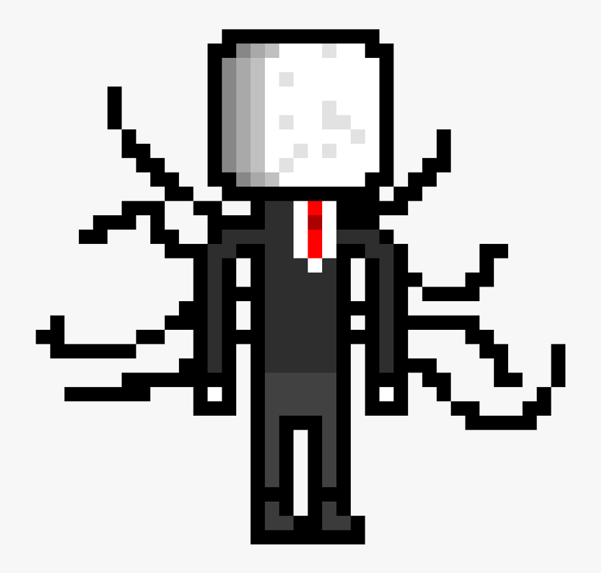 Slender Man Pixel Art 1) I Didnt Use A Refference Thats - Pixel Slender Man 8 Bit, HD Png Download, Free Download