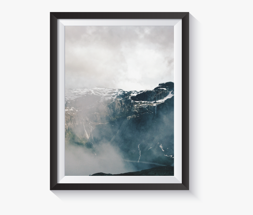 Scandi Mountain Range Part B Minimal Nordic Artwork - Picture Frame, HD Png Download, Free Download