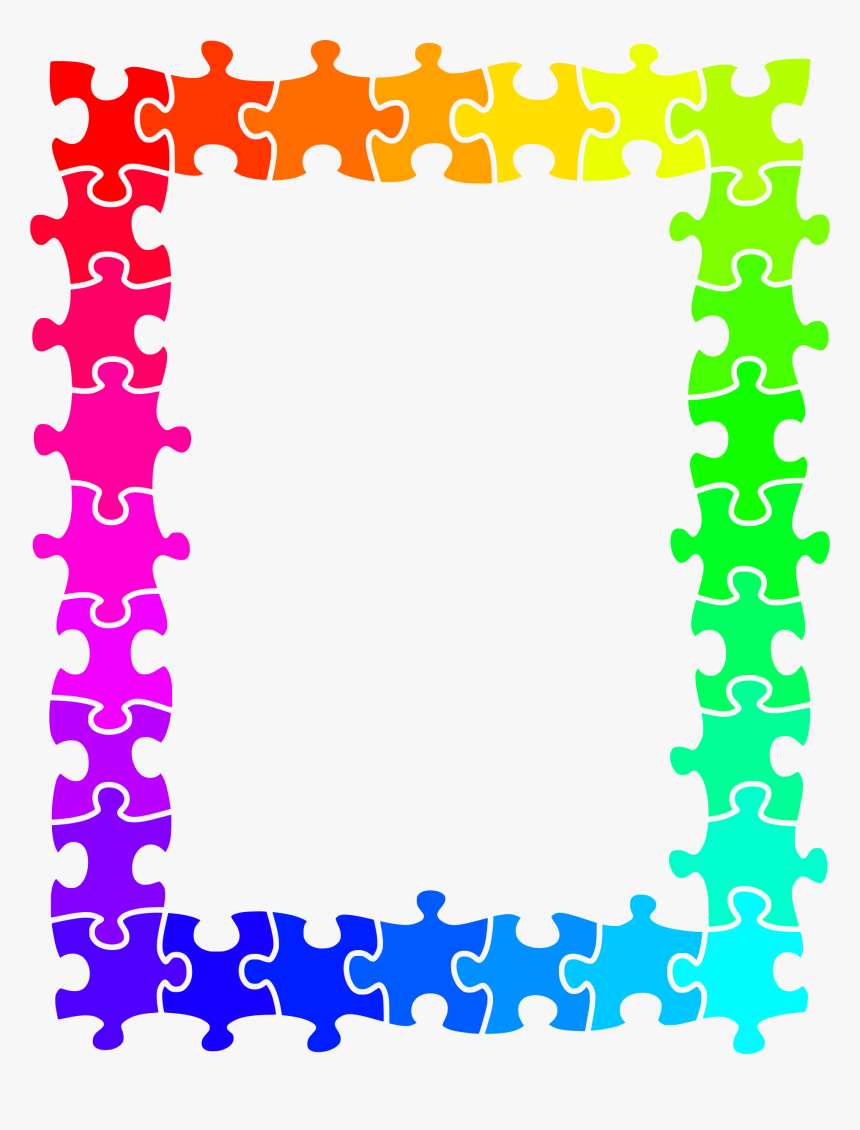Transparent Puzzle Piece Border , Png Download - Puzzles Frame Png, Png Download, Free Download