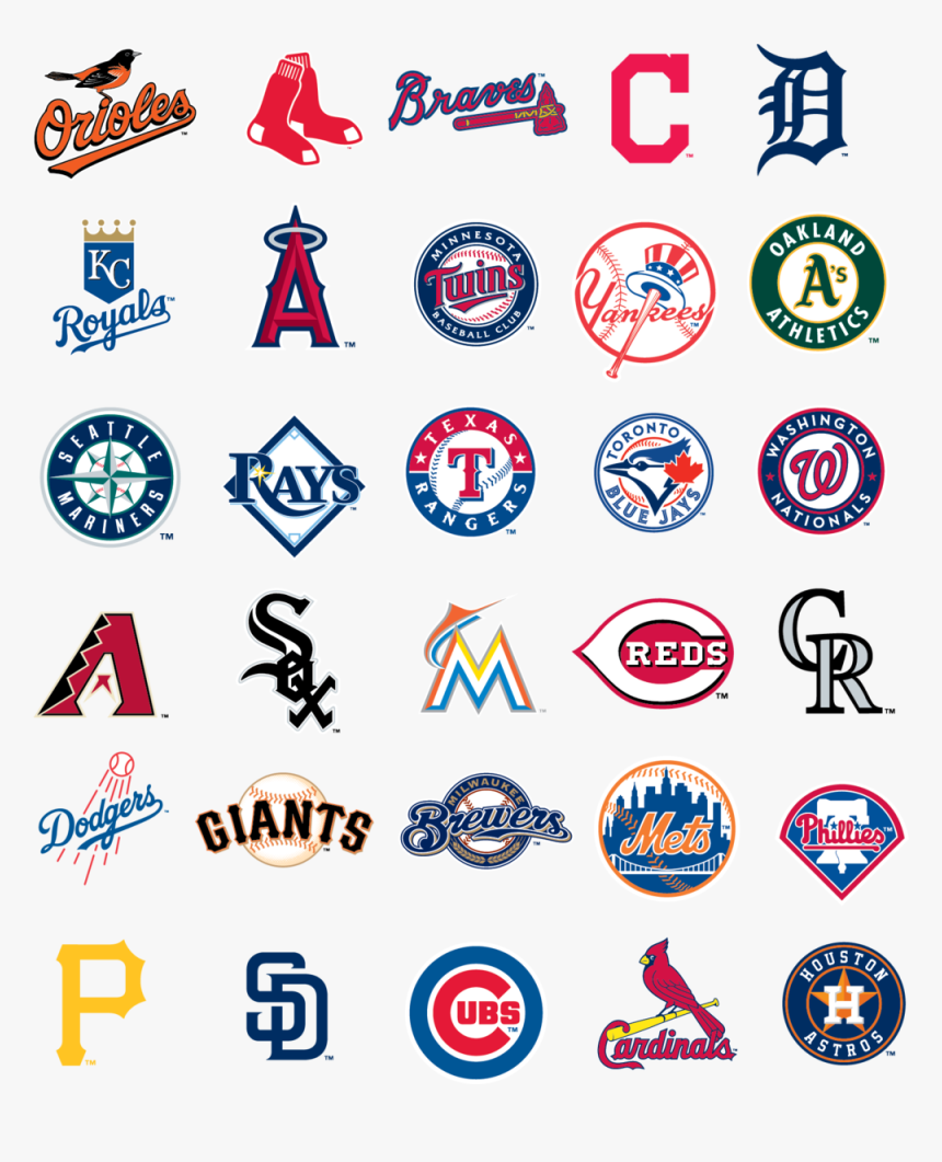 Official Pool Noodle Of Mlb, Nhl, Nba & Nfl - American Baseball Team Logos, HD Png Download, Free Download