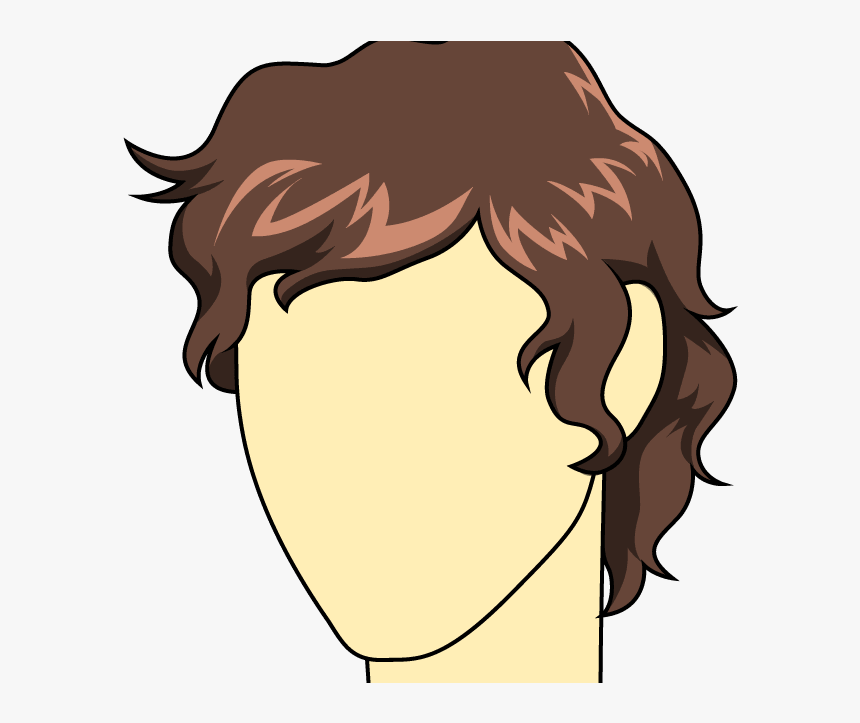 Clip Art Drawing Male Hair - Surfer Hair Drawing, HD Png Download, Free Download