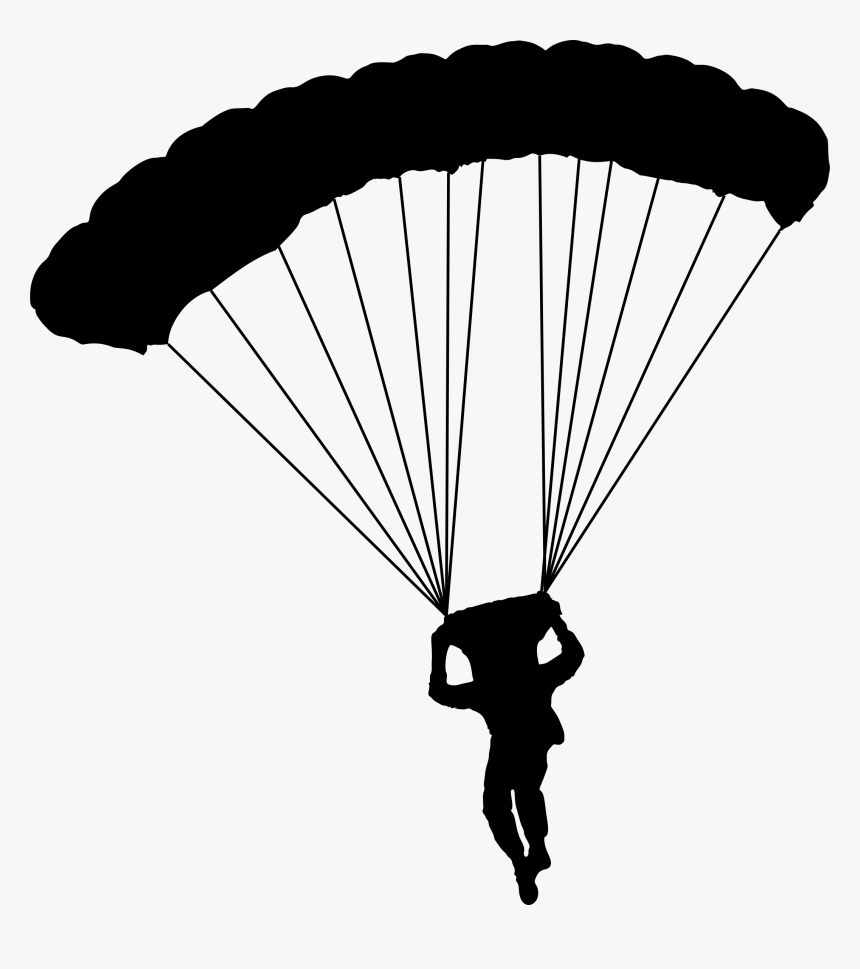 Cartoon Parachute Png Graphic Royalty Free Library - Sky Diving Clip Art, Transparent Png, Free Download