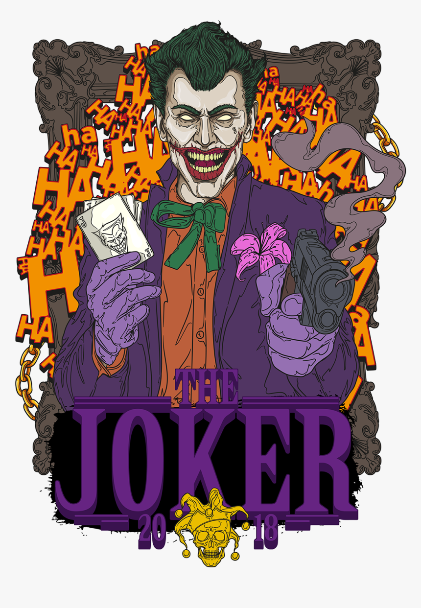This Illustration Is Based On The Joker From The Dc - Poster, HD Png ...