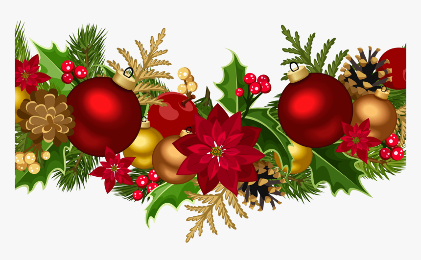 Christmas Decorative Garland Png Clip Art Image Gallery - Transparent Christmas Ornaments Clipart, Png Download, Free Download