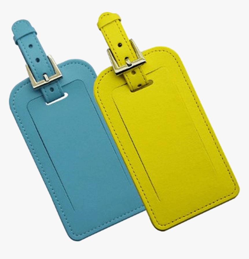 Travel Luggage Tags - Yellow Leather Luggage Tags, HD Png Download, Free Download