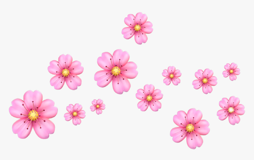 Cherry Blossom Clipart Crown - Pink Flower Emoji Transparent Background, HD Png Download, Free Download