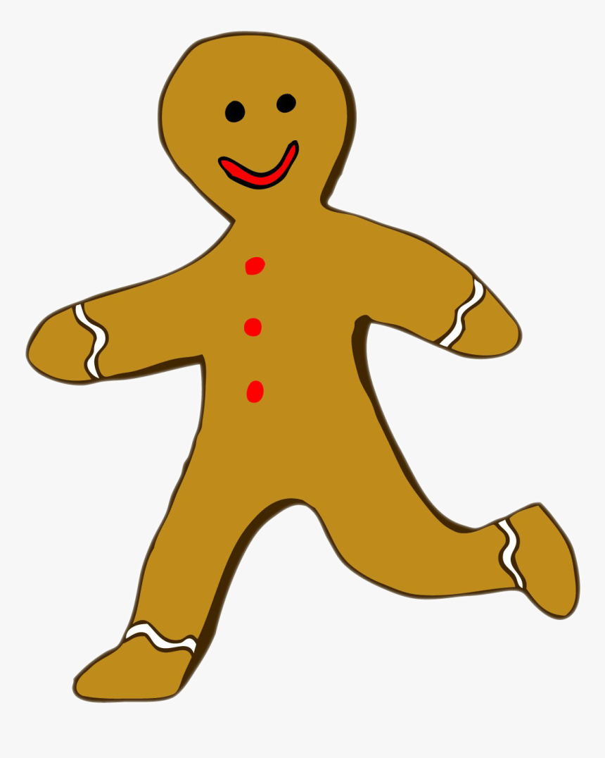 Running Gingerbread Man Png High-quality Image - Gingerbread Man Clipart, Transparent Png, Free Download