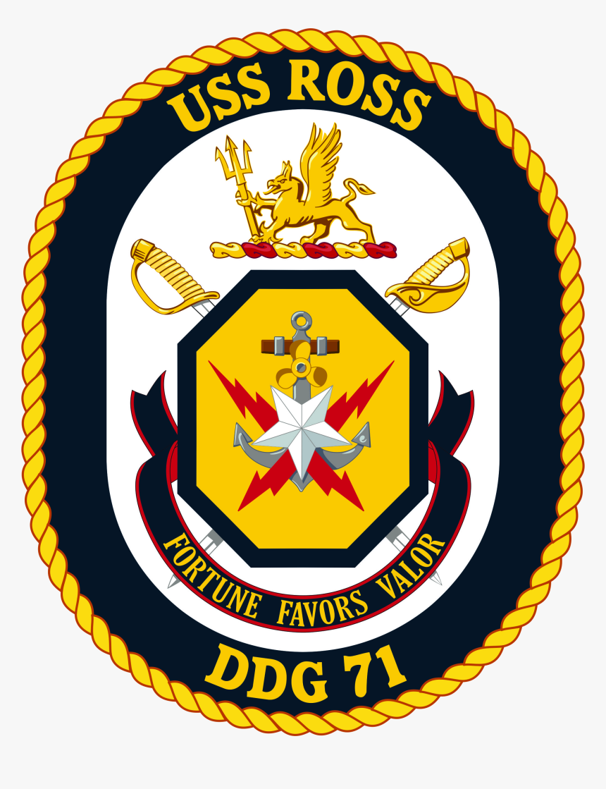 Uss Ross Ddg-71 Crest - Uss Ross Ddg 71 Crest, HD Png Download, Free Download