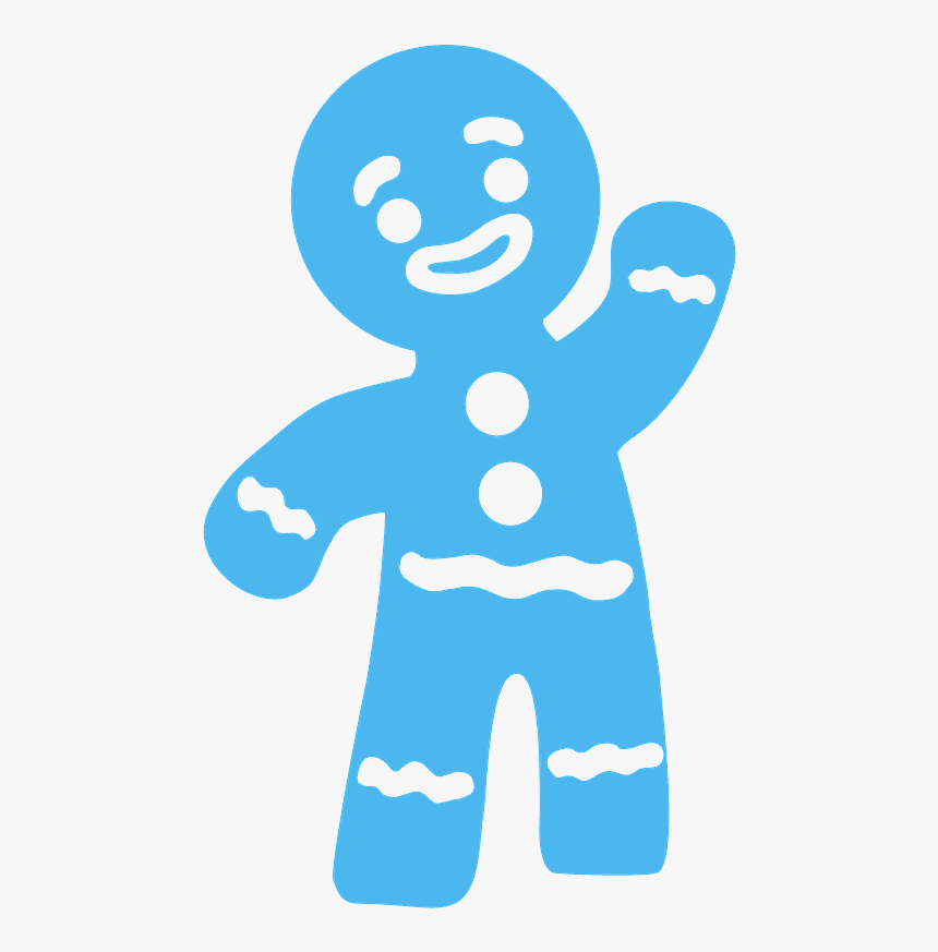 Gingerbread Man Silhouette, HD Png Download, Free Download