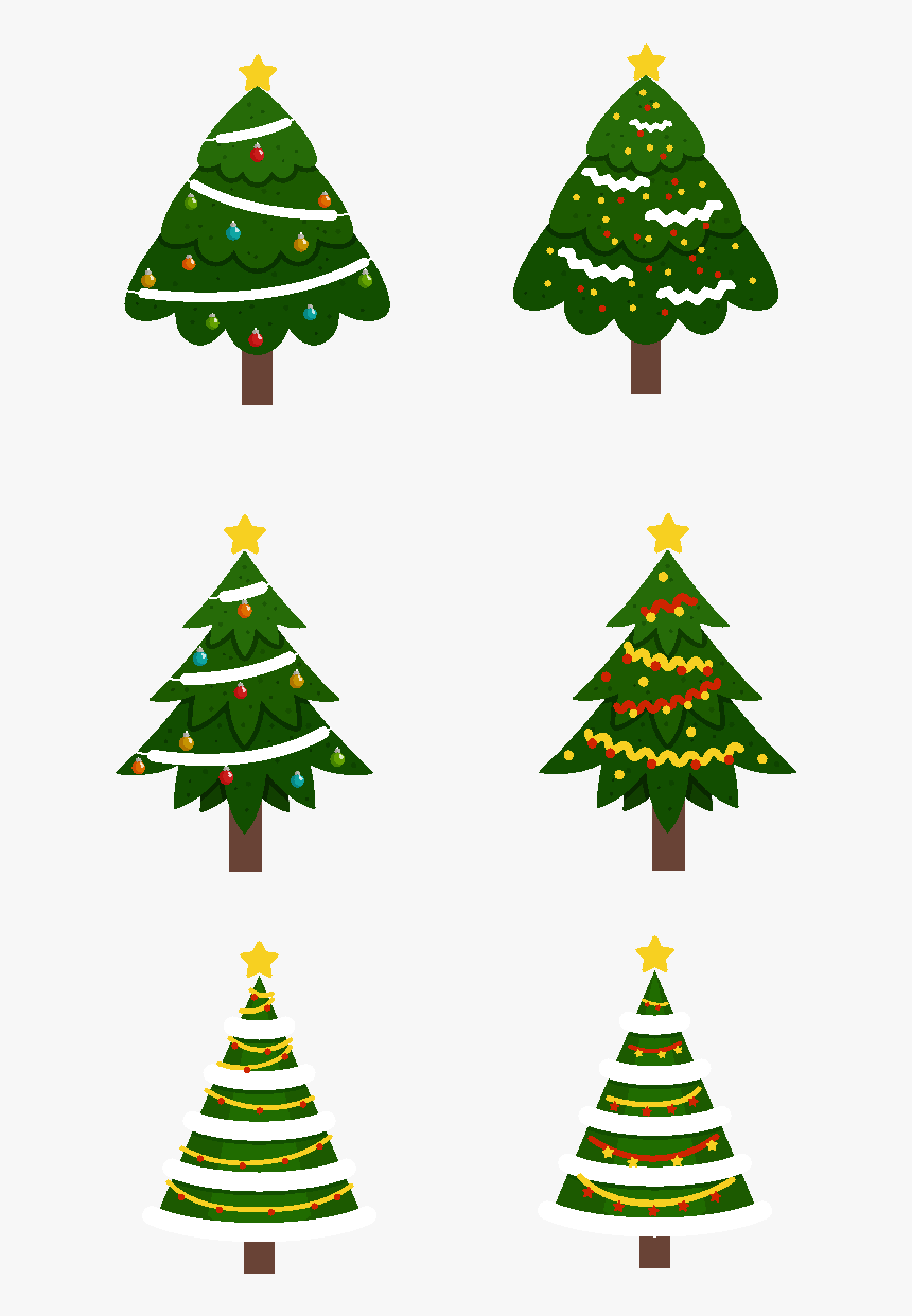 Christmas Tree Design Element Vector Png And Image - Christmas Tree, Transparent Png, Free Download