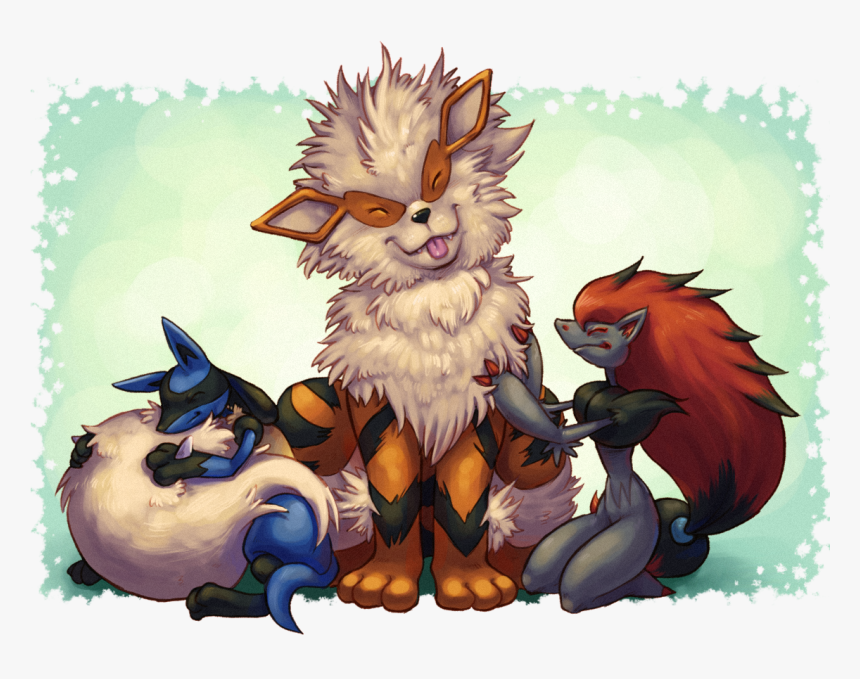Arcanine And Lucario , Png Download - All Dog And Cat Pokemon, Transparent Png, Free Download