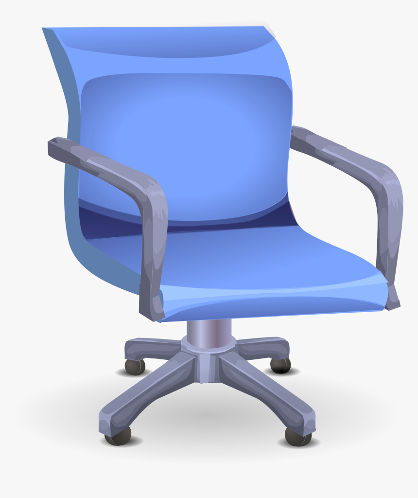 Blue Office Chair Clip Arts - Blue Spinny Chair Png Transparent, Png Downlo...