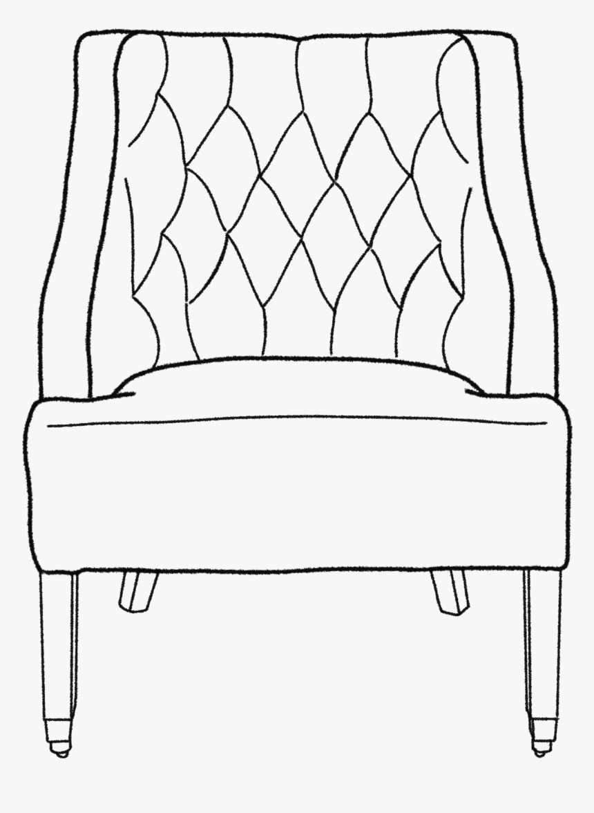 Armchair Drawing Shop - Big Chair Drawing, HD Png Download, Free Download