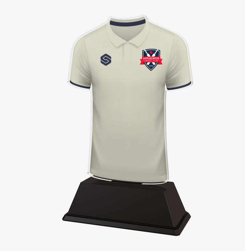 Cricket Custom White Shirt Acrylic Trophy - Polo Shirt, HD Png Download, Free Download