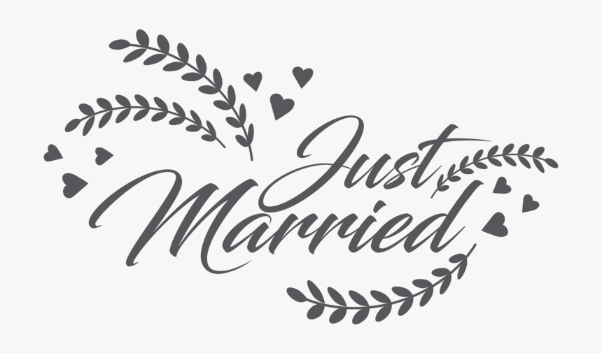 Married Just Jesus Our Logo Font Signs, - Clip Art Just Married, HD Png Download, Free Download