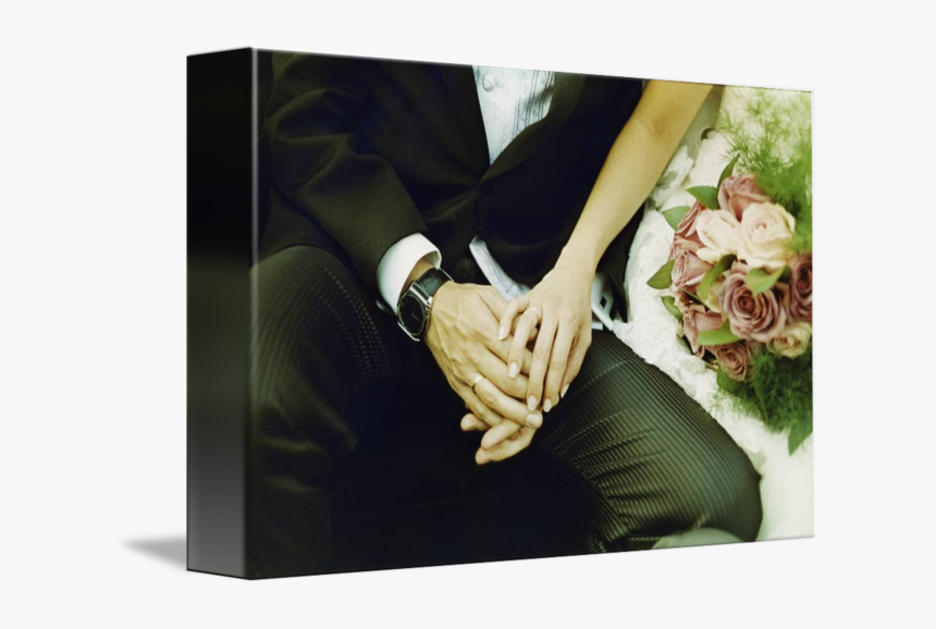 Wedding Couple Analogue By Edward Olive - Holding Hands, HD Png Download, Free Download