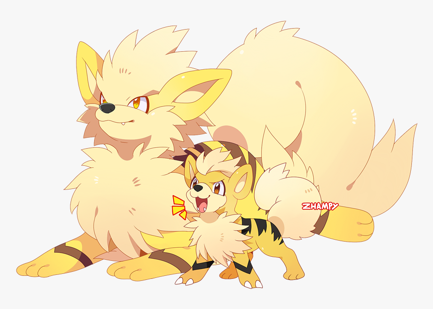 Shiny Growlithe And Arcanine - Arcanine And Growlithe, HD Png Download, Free Download