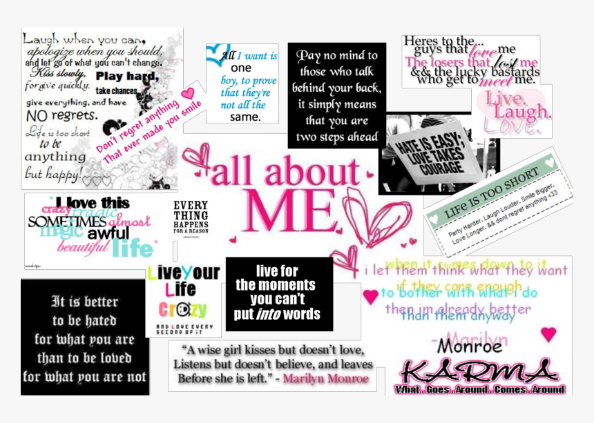 All Graphics » Bitch Quotes - All About Me Cute Quotes, HD Png Download, Free Download