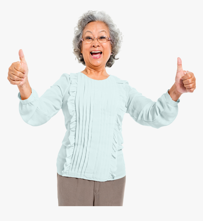 Grandma Stock Photo Png , Png Download - Old Woman Thumbs Up Png, Transparent Png, Free Download