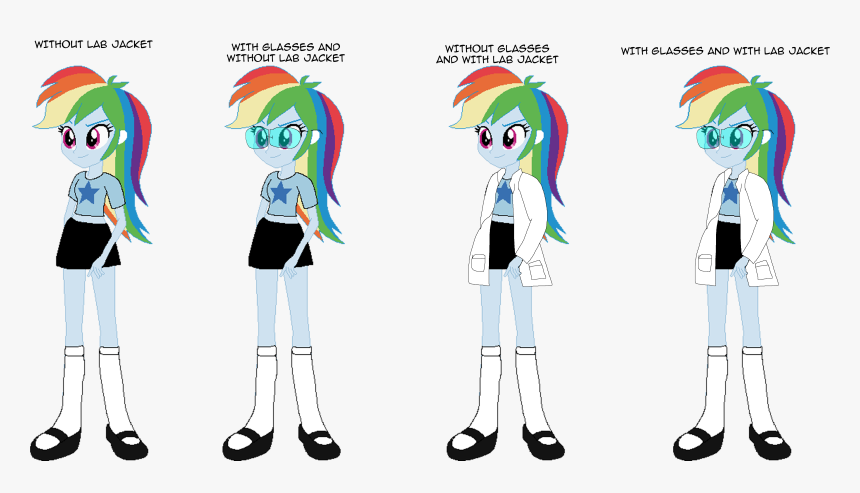 Rainbow Dash - Human Anime Rainbow Dash, HD Png Download, Free Download