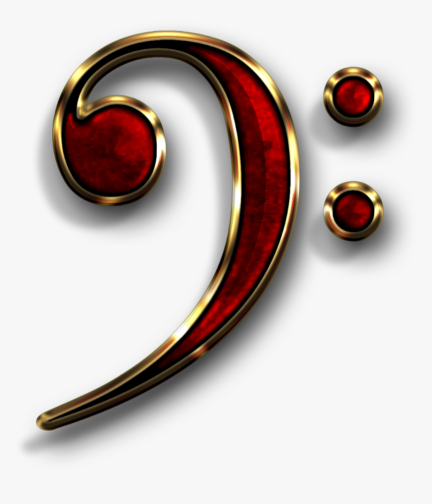 Cropped Bass Clef - Circle, HD Png Download, Free Download