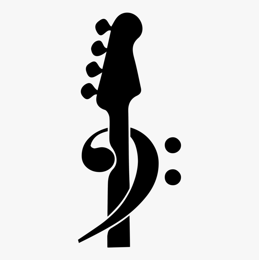 Clef Bass Guitar Treble - Bass Guitar Bass Clef, HD Png Download, Free Download