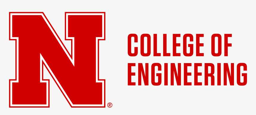 Red N To Left Of 2-line College Of Engineering Word - University Of Nebraska Logo Png, Transparent Png, Free Download