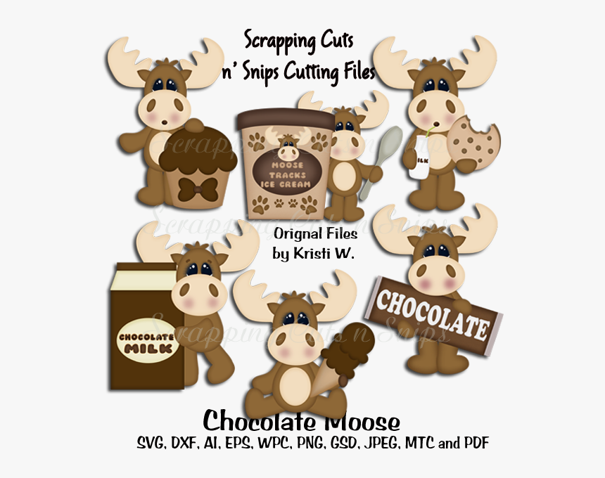 Thanksgiving Moose Clipart Png Free Library Chocolate - Cartoon, Transparent Png, Free Download