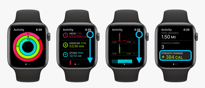 Apple Watch How To See Workout History Walkthrough - Apple Watch Siri Face, HD Png Download, Free Download