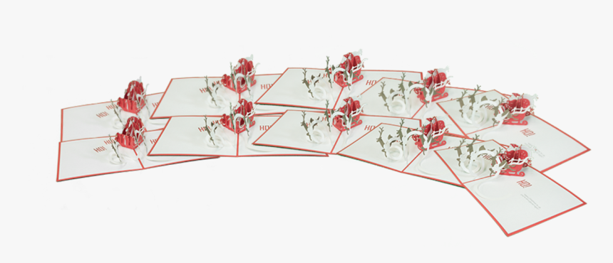 Ten Pack Santa Sleigh , Png Download - Floral Design, Transparent Png, Free Download