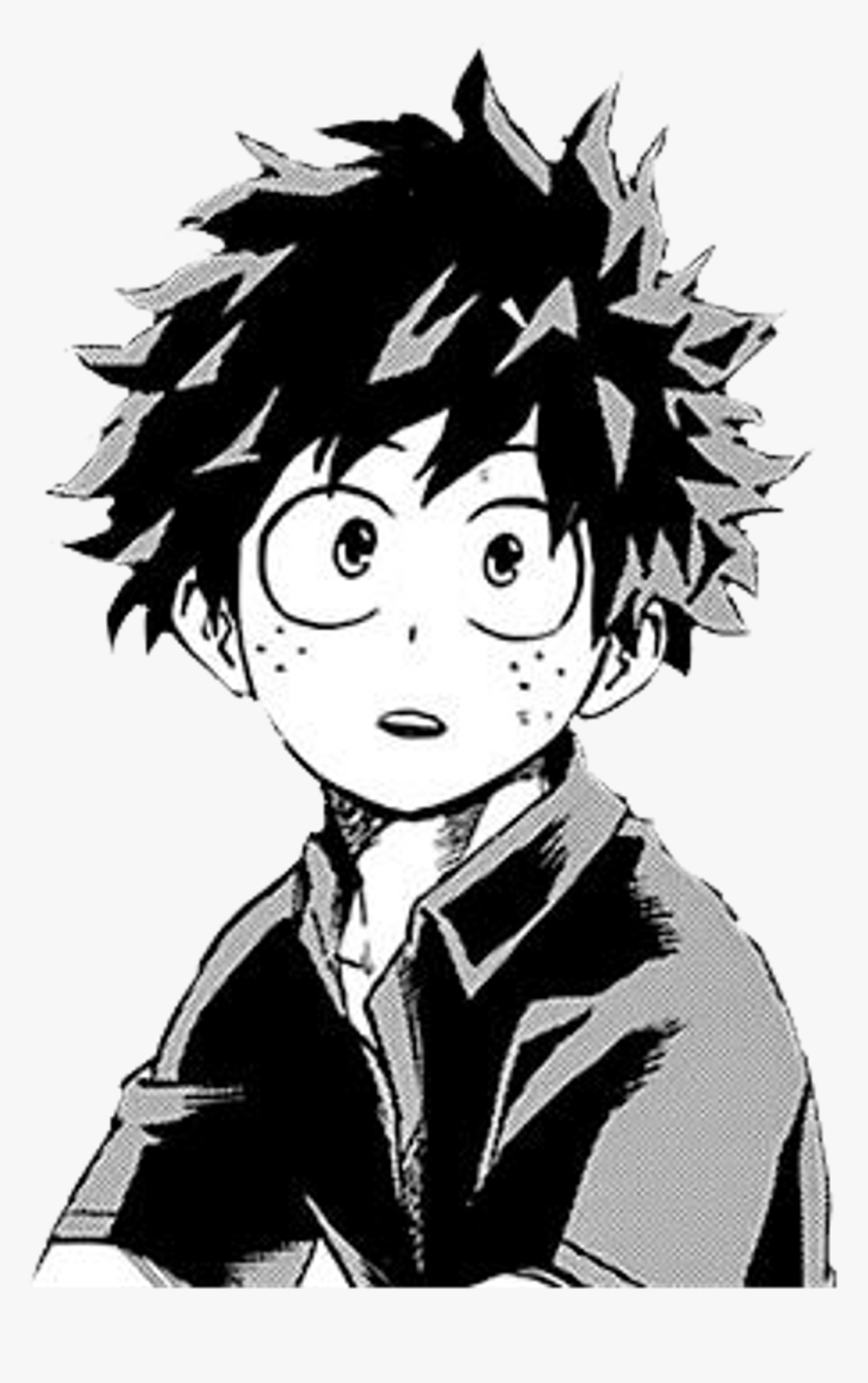 Freetoedit Other Deku Png Bnha Bokunoheroacademia - Izuku Midoriya Black And White, Transparent Png, Free Download