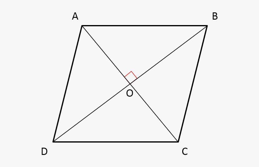 Prove That The Diagonals Of Rhombus Bisect Each Other, HD Png Download, Free Download