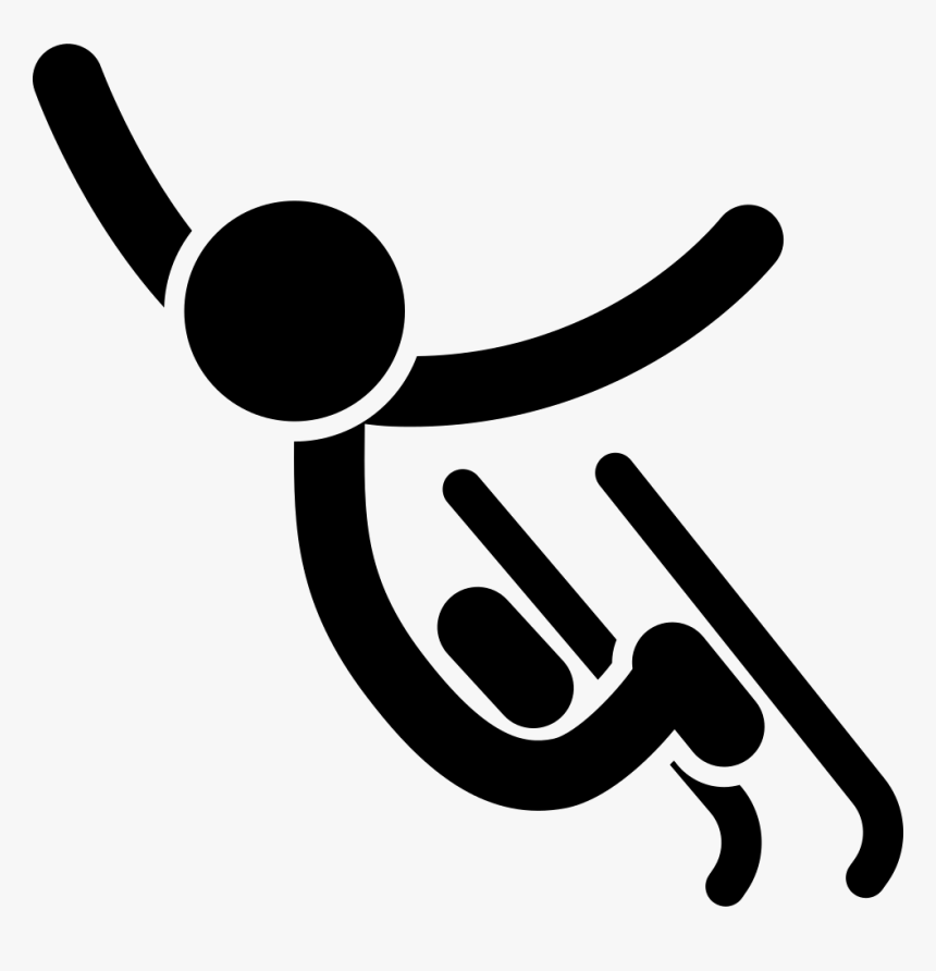 Skier Silhouette Falling - Skier Falling Png, Transparent Png, Free Download