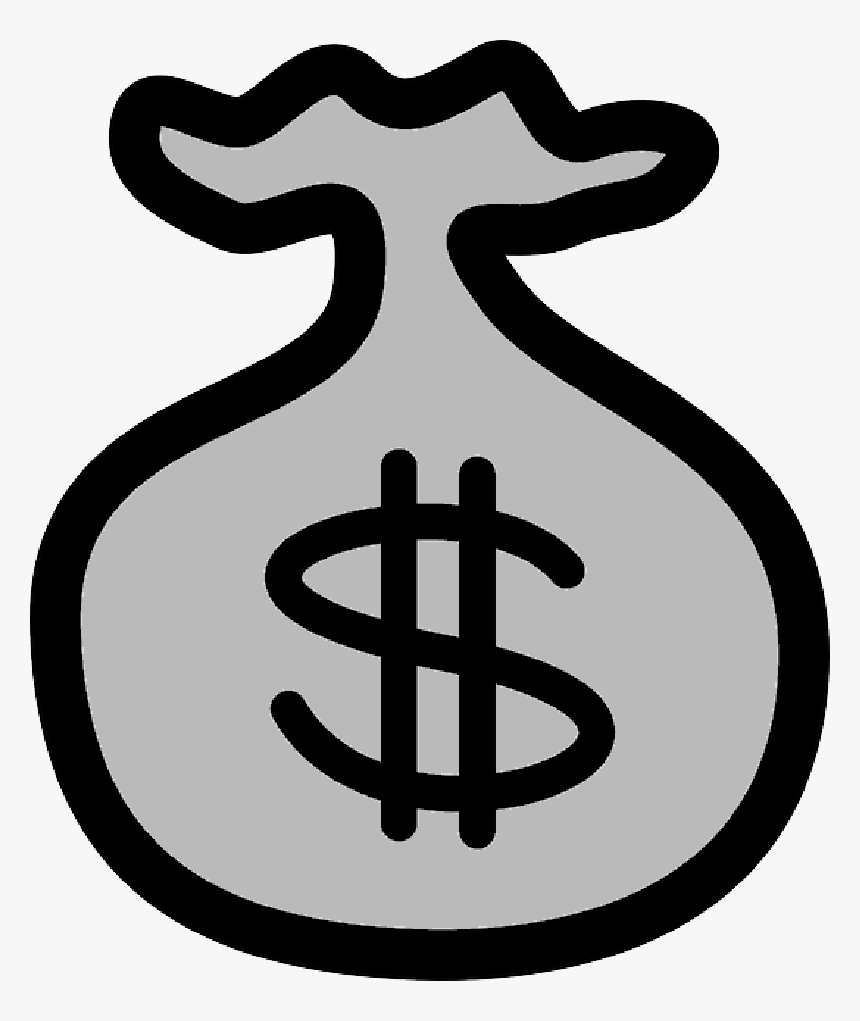 Icon, Cartoon, Money, Bags, Gold, Dollar, Bag, Sack - Cartoon Money Bag Png, Transparent Png, Free Download