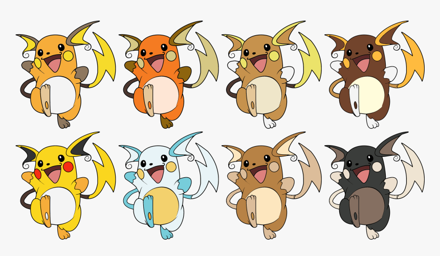 Transparent Raichu Png - Alternate Color Pokemon, Png Download, Free Download