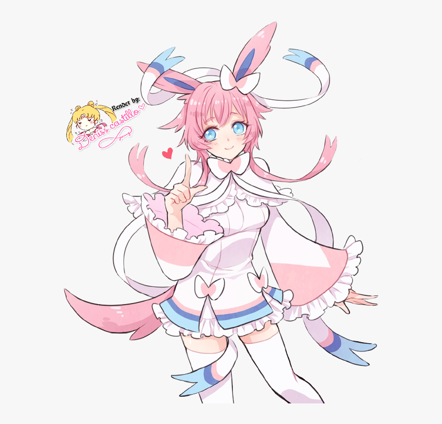 Png-sylveon - Anime Pokemon Sylveon Human, Transparent Png - kindpng.