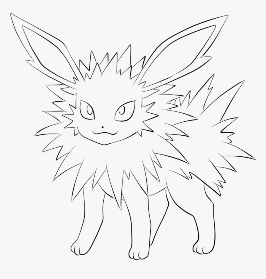 Pokemon Sylveon Coloring Pages - Jolteon Pokemon Eevee Evolutions Coloring Pages, HD Png Download, Free Download