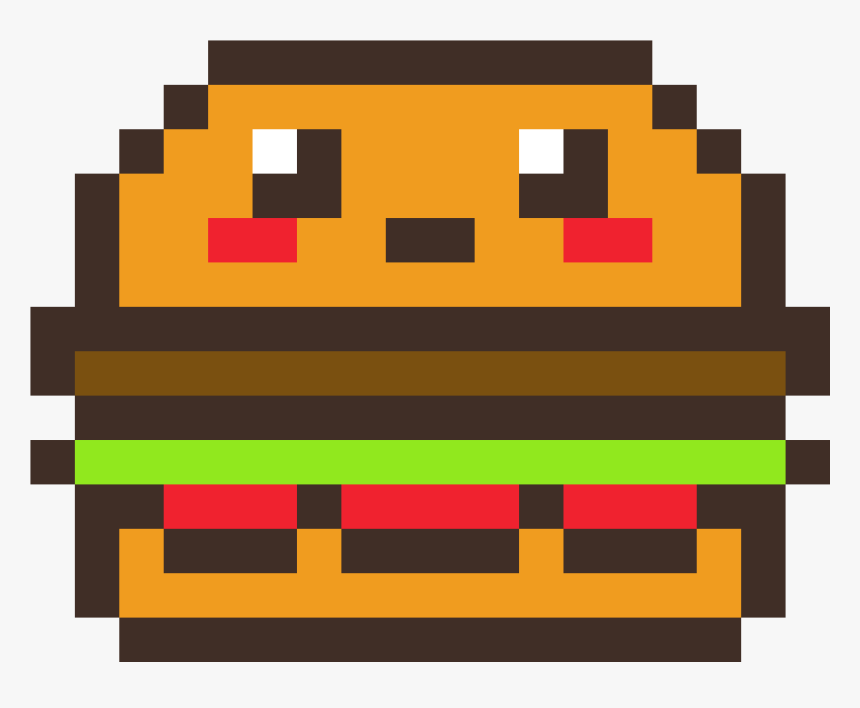Hamburger Pixel Art - Minecraft Hamburger Pixel Art, HD Png Download, Free Download