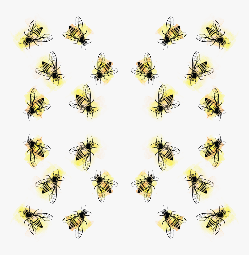 Watercolor Bees Png , Png Download - Bees Png, Transparent Png, Free Download
