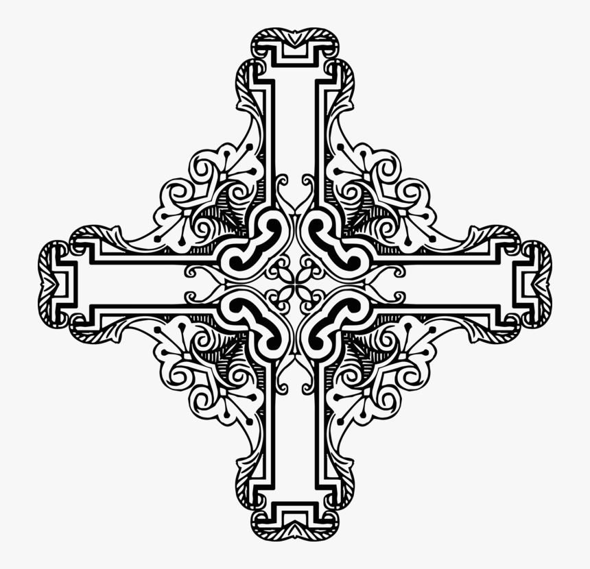 Transparent Celtic Cross Png - Free Vintage Crucifix Clipart, Png Download, Free Download
